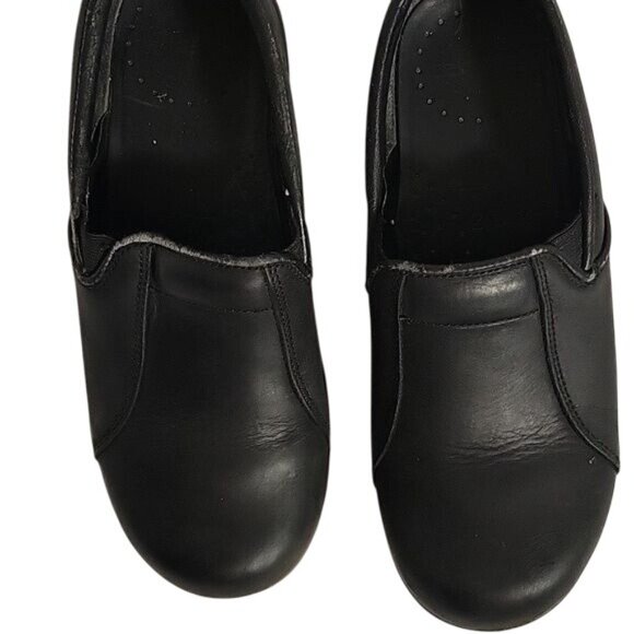 Dansko‎ Sport Black Leather Slip-On Shoes 7,5  Womens Comfortable Work Shoes - Picture 5 of 9